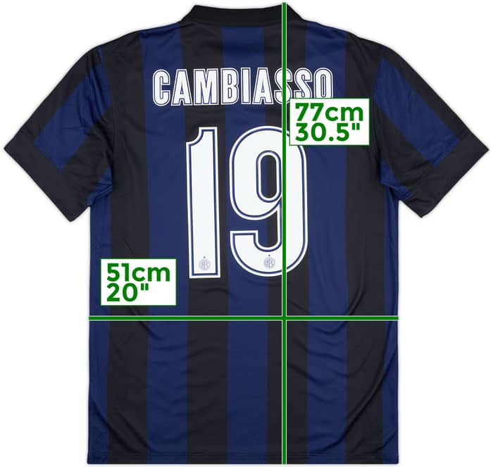 2013-14 Inter Milan Home Shirt Cambiasso #19 - 9/10 - (M)