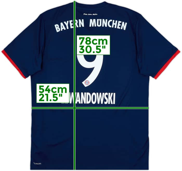 2017-18 Bayern Munich Away Shirt Lewandowski #9 - 10/10 - (L)