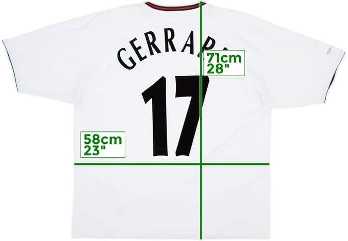 2003-04 Liverpool Away Shirt Gerrard #17 - 5/10 - (XL)