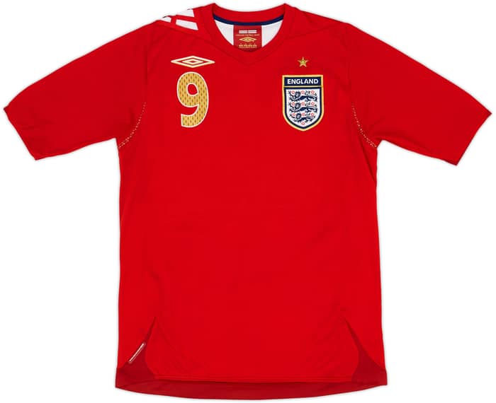 2006-08 England Away Shirt Smith #9 - 8/10 - (S)
