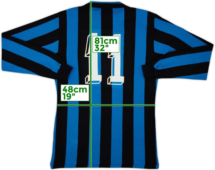 1983-86 Inter Milan Home L/S Shirt #11 - 8/10 - (L)