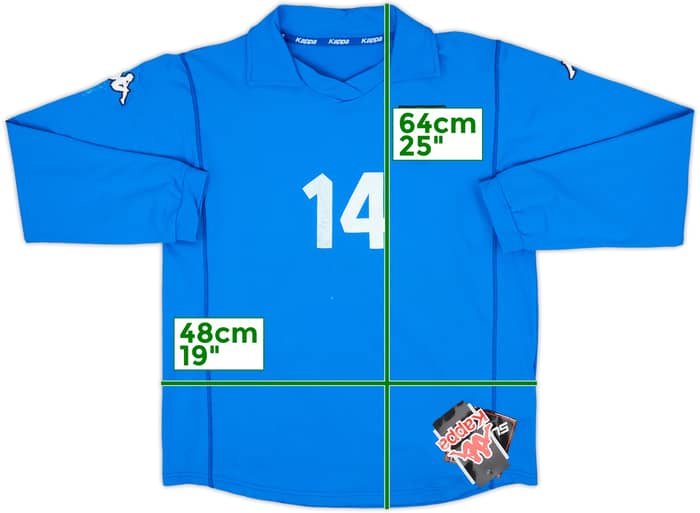 2001 Italy Women's Player Issue Home Shirt #14 (Women's XL)