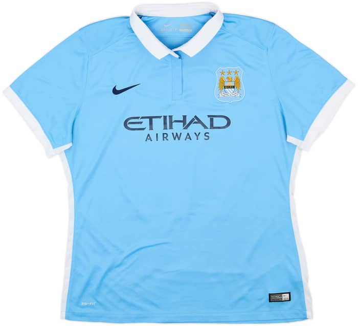 2015-16 Manchester City Home Shirt Kun Aguero #10 - 8/10 - (Women's XL)