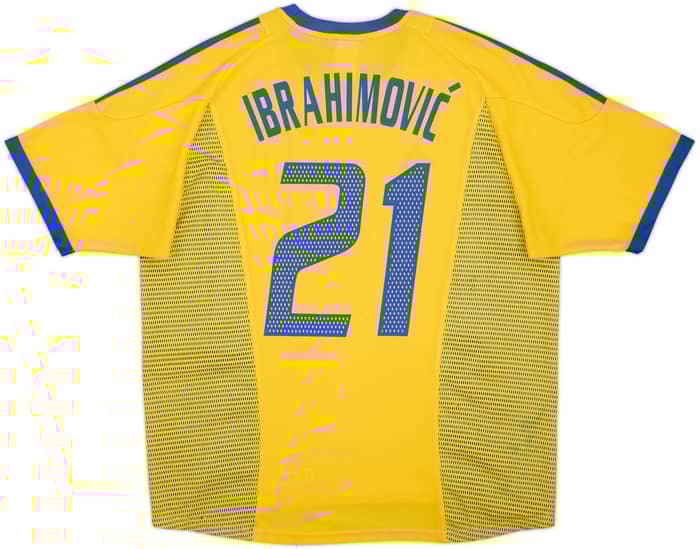 2002-03 Sweden Home Shirt Ibrahimovic #21 - 7/10 - (XL)