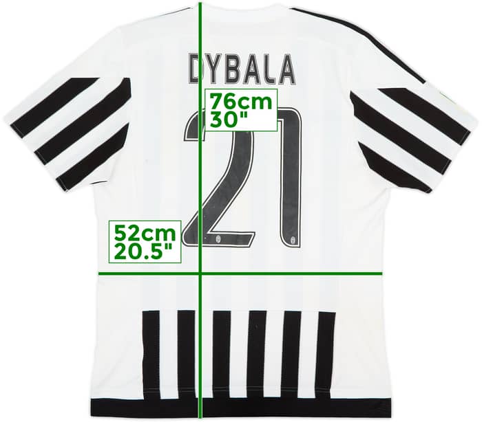 2015-16 Juventus Home Shirt Dybala #21 - 5/10 - (L)