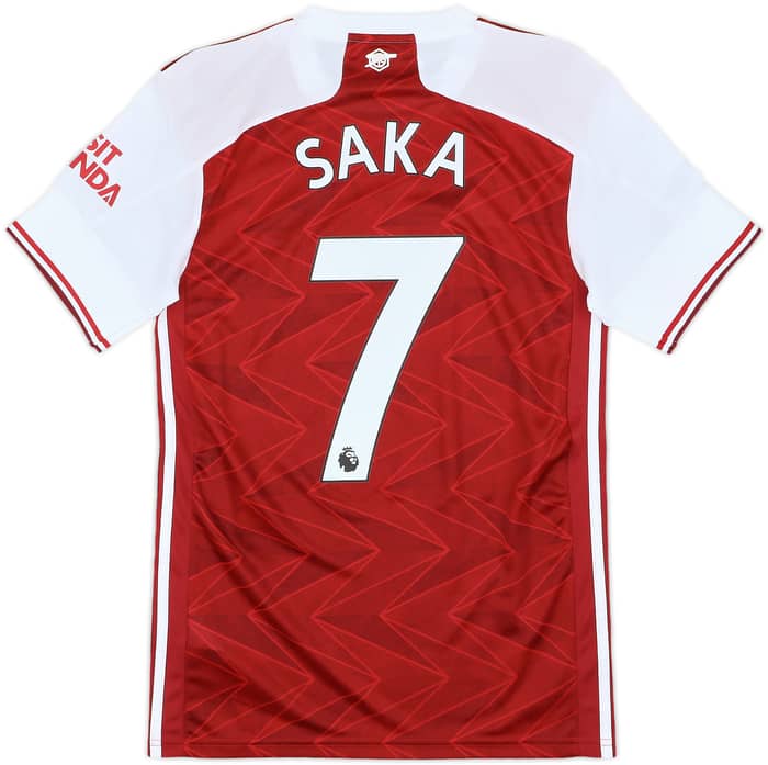 2020-21 Arsenal Home Shirt Saka #7 (XS)
