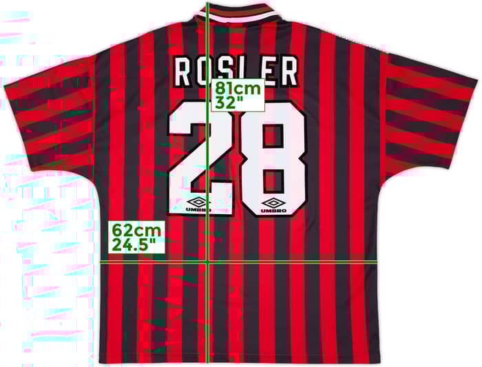 1994-96 Manchester City Away Shirt Rosler #28 - 8/10 - (XXL)
