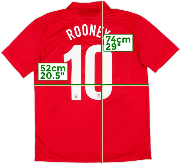 2013 England Away 150th Anniversary Shirt Rooney #10 - 6/10 - (L)