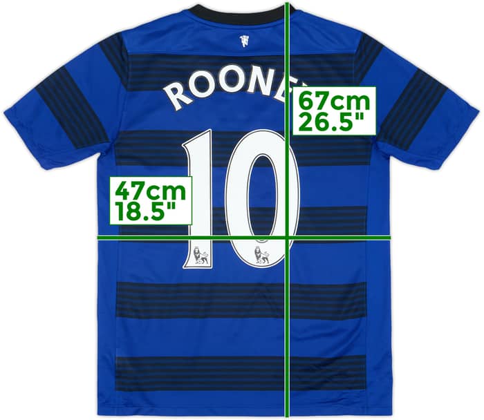 2011-13 Manchester United Away Shirt Rooney #10 - 6/10 - (XL.Boys)