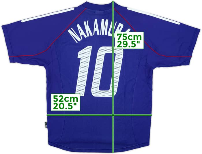 2002-04 Japan Home Shirt Nakamura #10 - 8/10 - (M)