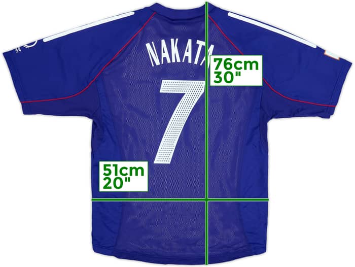 2002-04 Japan Player Issue Home Shirt Nakata #7 - 8/10 - (L)