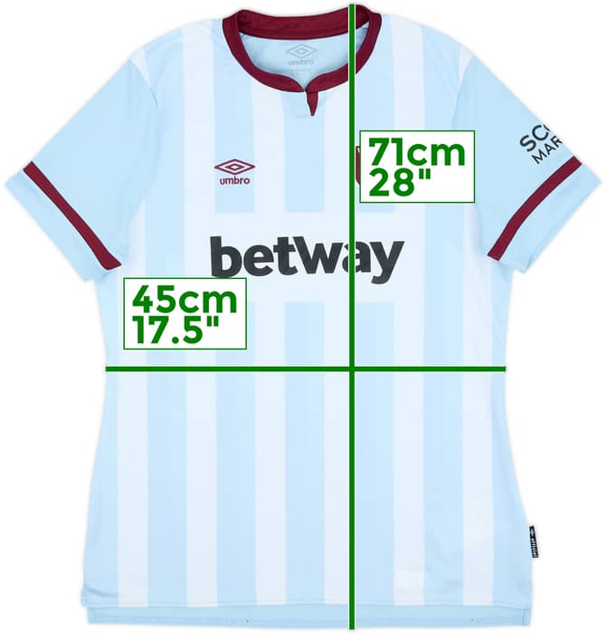 2021-22 West Ham Away Shirt - 6/10 - (Women's M)