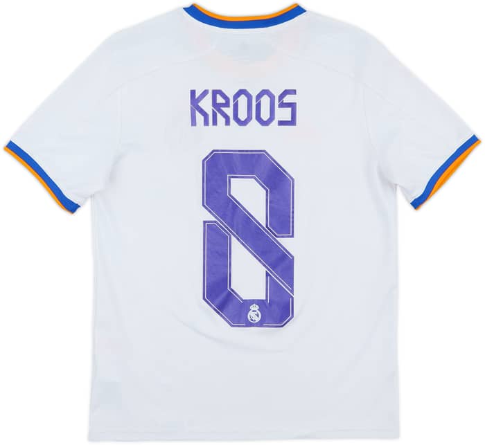 2021-22 Real Madrid Home Shirt Kroos #8 - 9/10 - (L.Boys)