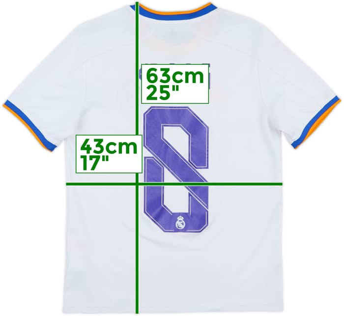 2021-22 Real Madrid Home Shirt Kroos #8 - 9/10 - (L.Boys)