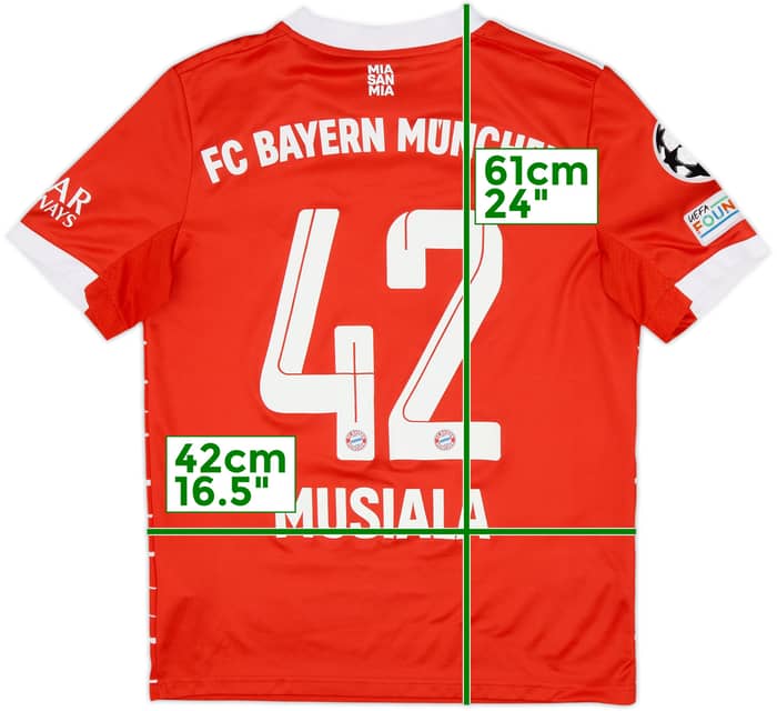2022-23 Bayern Munich Home Shirt Musiala #42 - 10/10 - (L.Boys)