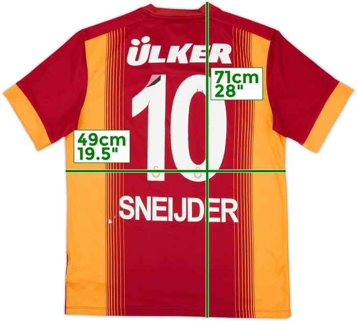 2014-15 Galatasaray Home Shirt Sneijder #10 - 5/10 - (M)