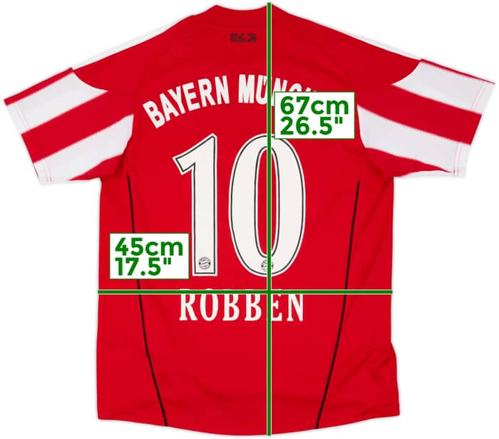 2010-11 Bayern Munich Home Shirt Robben #10 - 8/10 - (L.Boys)