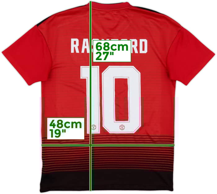 2018-19 Manchester United Home Shirt Rashford #10 - 4/10 - (S)
