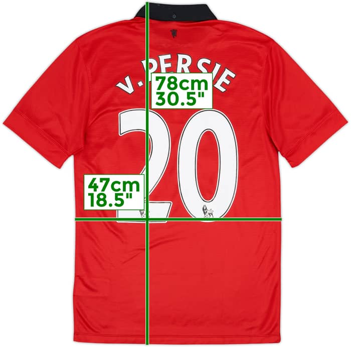 2013-14 Manchester United Home Shirt v. Persie #20 - 7/10 - (S)