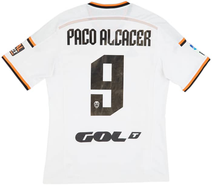 Camiseta de local del Valencia 2014-15 Paco Alcacer #9 - 7/10 - (L)