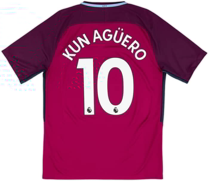 2017-18 Manchester City Away Shirt Kun Aguero #10 - 6/10 - (M)