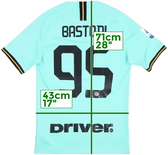 2019-20 Inter Milan Away Shirt Bastoni #95 - 7/10 - (S)