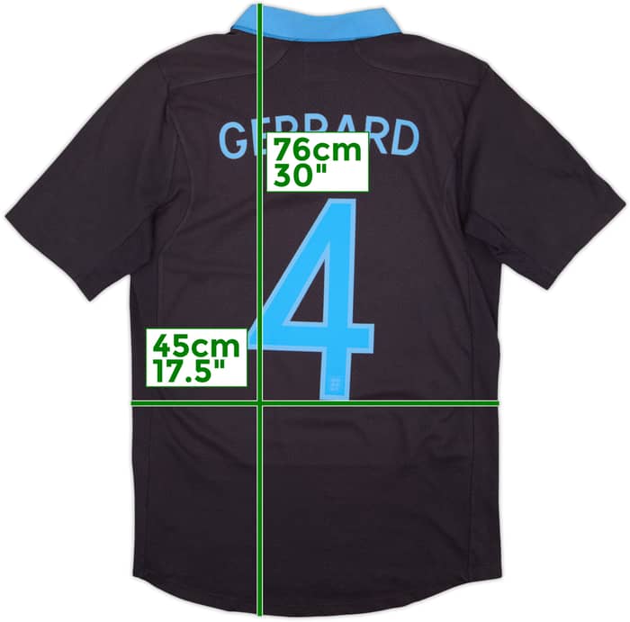 2011-12 England Away Shirt Gerrard #4 - 6/10 - (S)