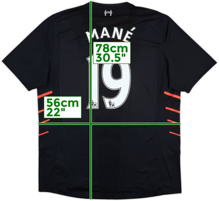 2016-17 Liverpool Away Shirt Mane #19 - 9/10 - (XL)