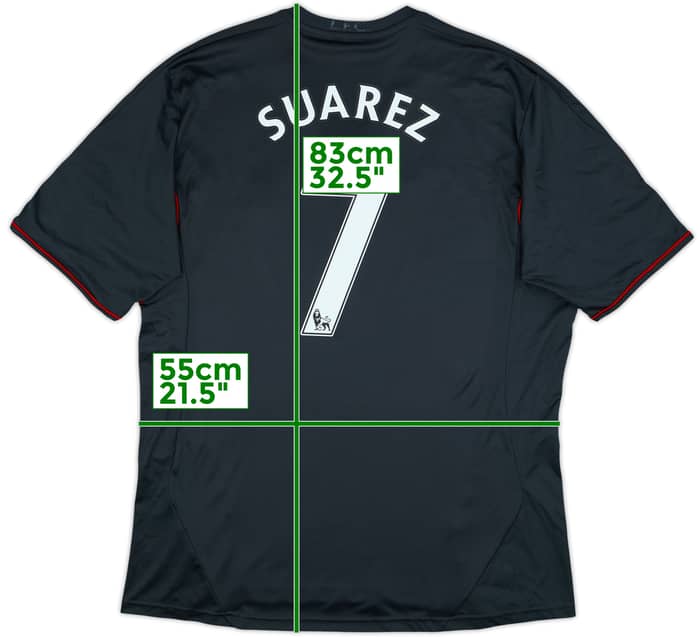 2011-12 Liverpool Away Shirt Suarez #7 - 8/10 - (XL)