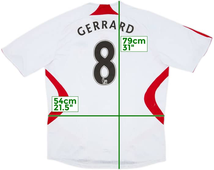 2007-08 Liverpool Away Shirt Gerrard #8 - 5/10 - (XL)