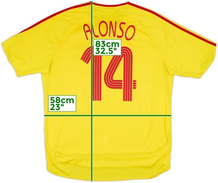 2006-07 Liverpool Away Shirt Alonso #14 - 7/10 - (XL)