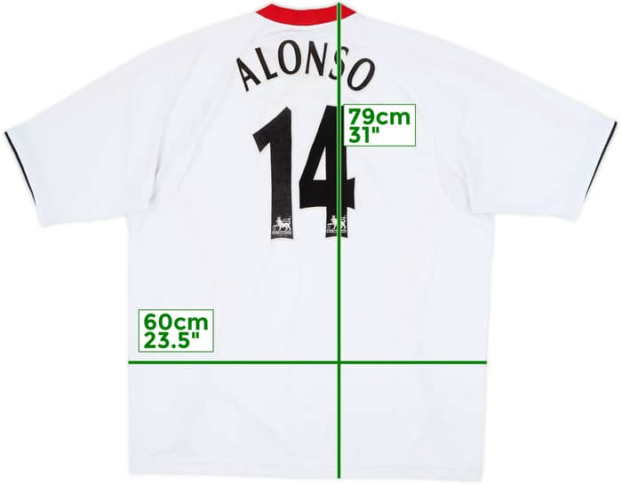 2005-06 Liverpool Away Shirt Alonso #14 - 6/10 - (XL)