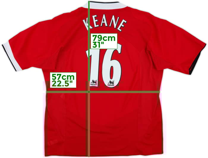 2004-06 Manchester United Home Shirt Keane #16 - 7/10 - (XXL)