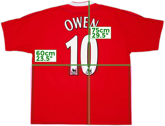 2002-04 Liverpool Worthintgton Cup Winners Home Shirt Owen #10 - 6/10 - (XL)