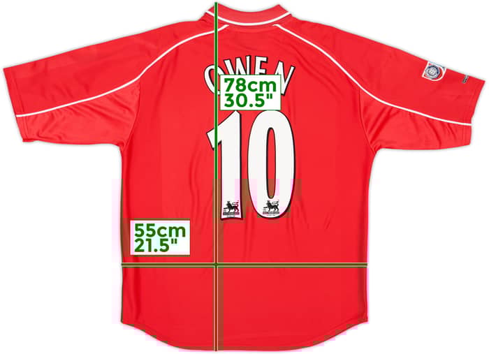 2000-02 Liverpool 'FA Charity Shield Final' Home Shirt Owen #10 - 9/10 - (L)
