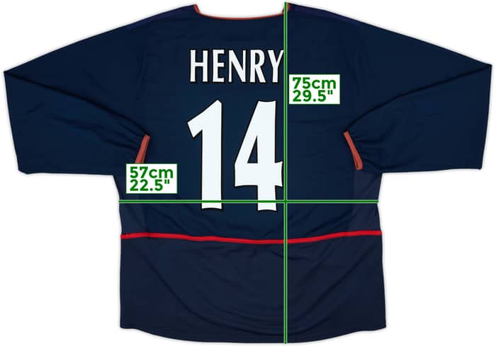 2002-04 Arsenal Away L/S Shirt Henry #14 - 6/10 - (XL)
