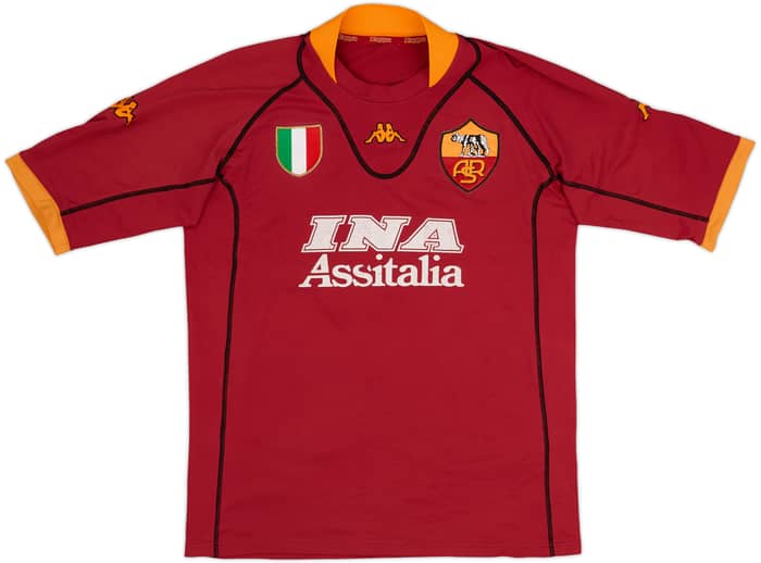 2001-02 Roma Home Shirt Montella #9 - 5/10 - (XL)