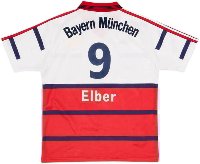 1998-00 Bayern Munich Away Shirt Elber #9 - 8/10 - (XL.Boys)