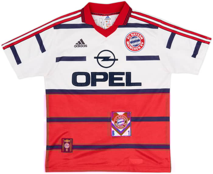 1998-00 Bayern Munich Away Shirt Elber #9 - 8/10 - (XL.Boys)