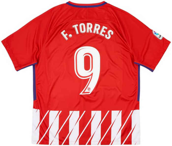 2017-18 Atletico Madrid Home Shirt F.Torres #9 - 6/10 - (XL)