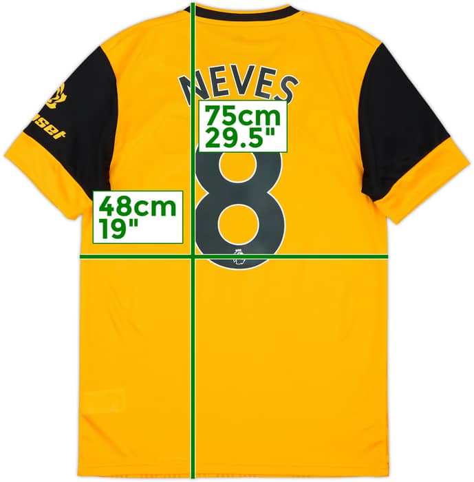 2020-21 Wolves Home Shirt Neves #8 - 10/10 - (S)