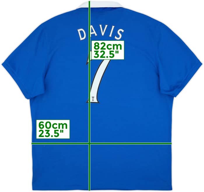 2010-11 Rangers Home Shirt Davis #7 - 8/10 - (XXL)