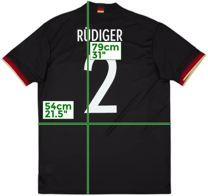 2020-21 Germany Away Shirt Rudiger #2 - 10/10 - (L)