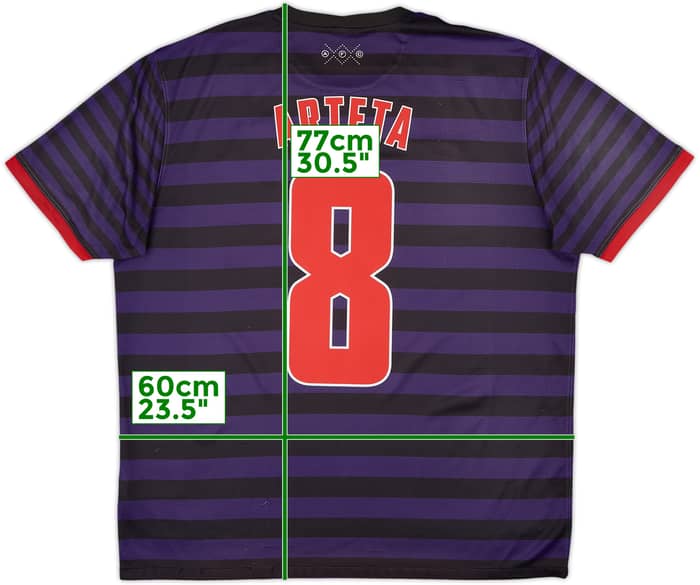 2012-13 Arsenal Away Shirt Arteta #8 - 5/10 - (XL)