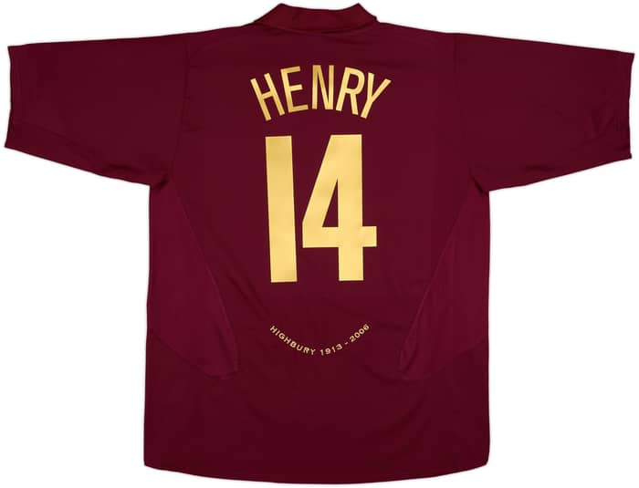 2005-06 Arsenal Home Shirt Henry #14 - 9/10 - (XL)