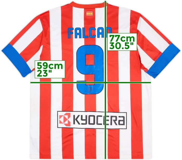 2012-13 Atletico Madrid Home Shirt Falcao #9 - 8/10 - (XL)