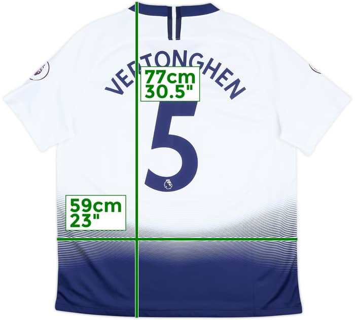 2018-19 Tottenham Home Shirt Vertonghen #5 - 10/10 - (XL)