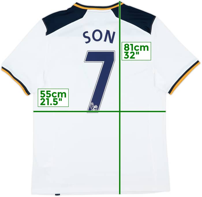 2016-17 Tottenham Home Shirt Son #7 - 10/10 - (XL)