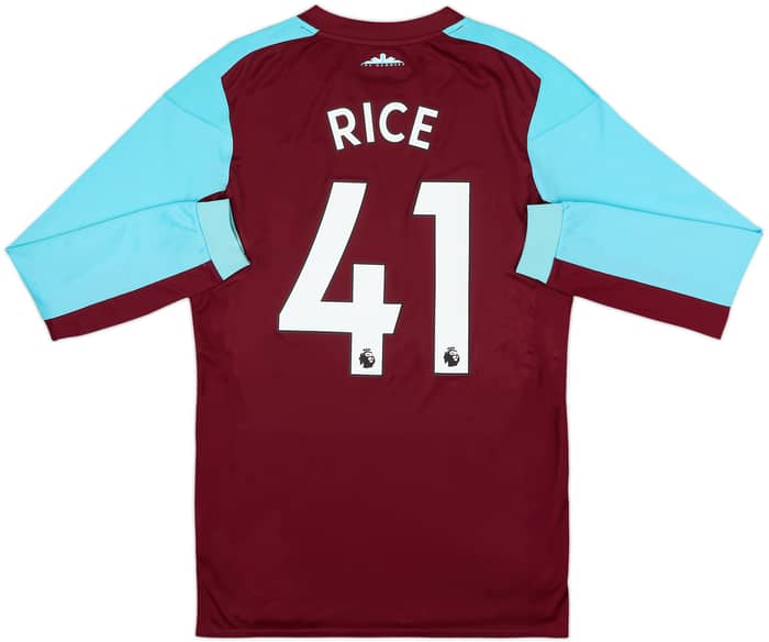 2017-18 West Ham Home L/S Shirt Rice #41 - 7/10 - (S)