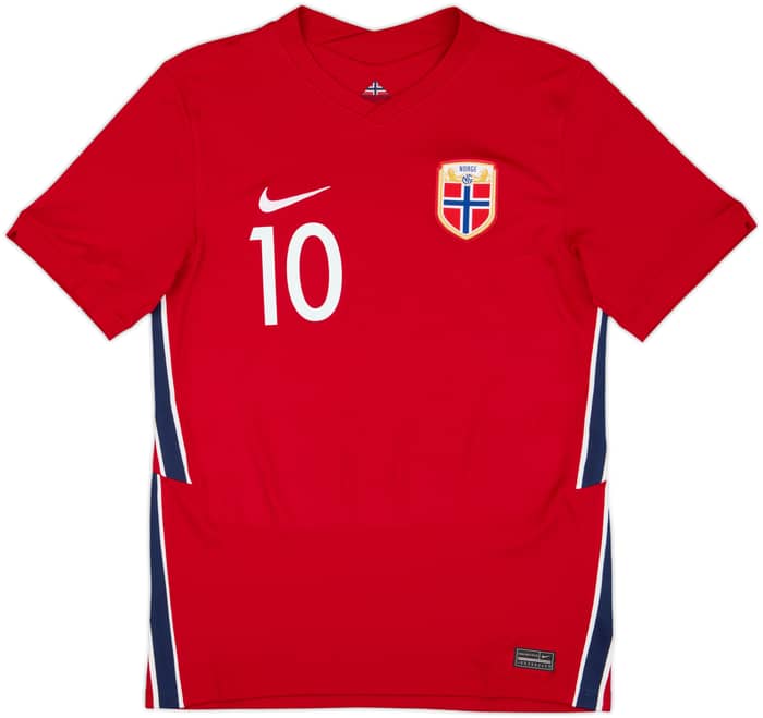2020-22 Norway Home Shirt Odegaard #10 - 8/10 - (S)
